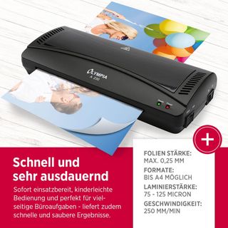 plastificadora 4 en 1 para A4. 75 - 125 micras