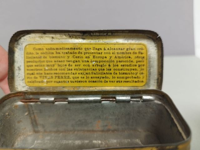 Caja de lata de Bismuto y Cerio