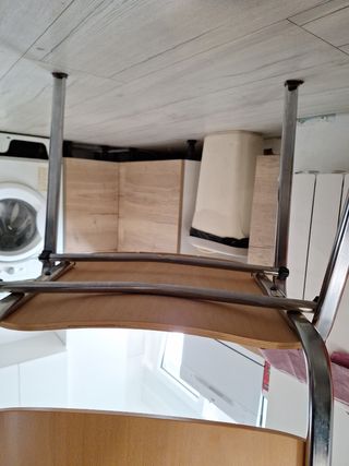 Sillas de aluminio y madera