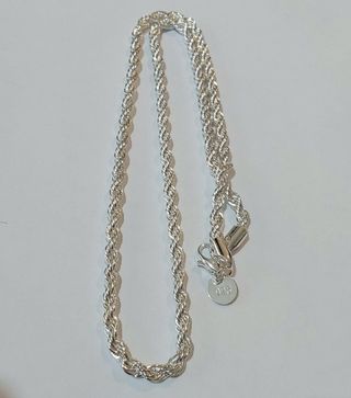 Cadena de cuerda baño de plata