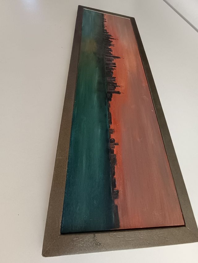 Quadro a olio su legno