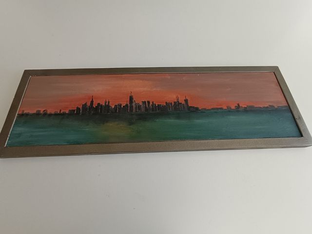 Quadro a olio su legno