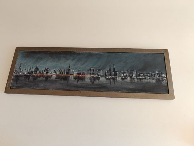 Olio su legno soggetto Boston skyline