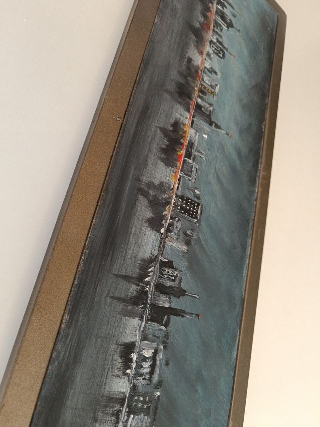 Olio su legno soggetto Boston skyline