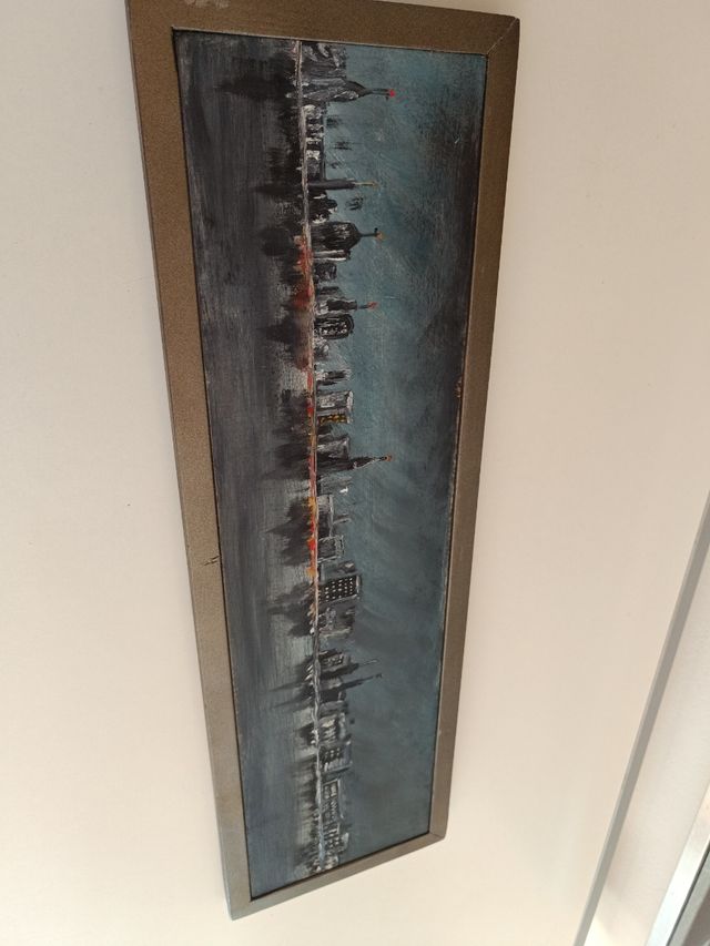 Olio su legno soggetto Boston skyline