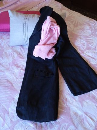 Chaqueta de lino negra