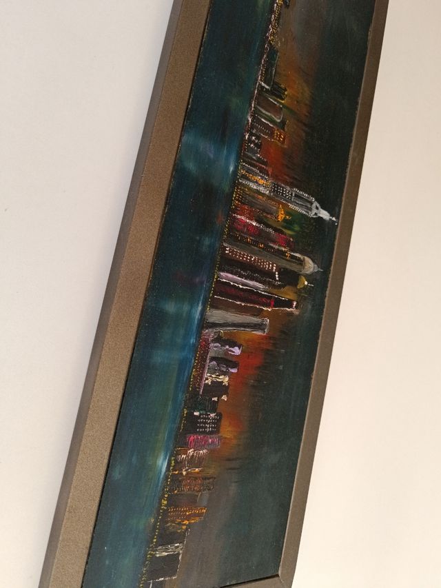 Olio su legno soggetto Dubai notturno