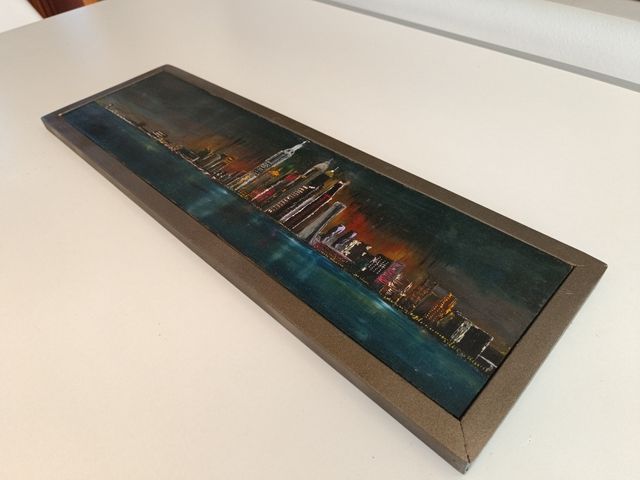 Olio su legno soggetto Dubai notturno