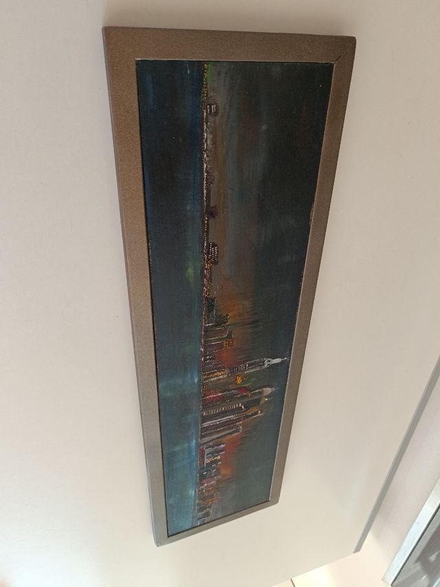 Olio su legno soggetto Dubai notturno