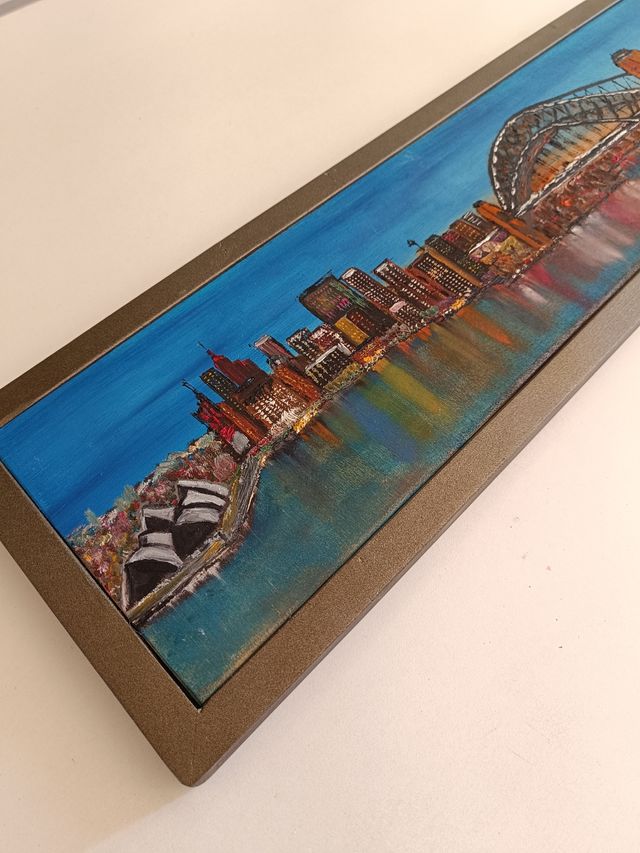 Olio su legno soggetto Sydney all' alba