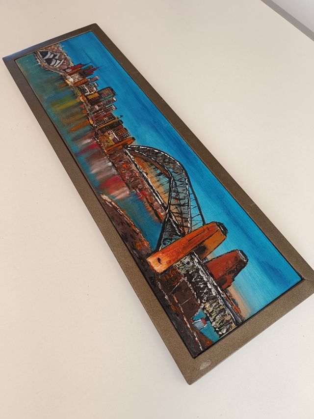 Olio su legno soggetto Sydney all' alba