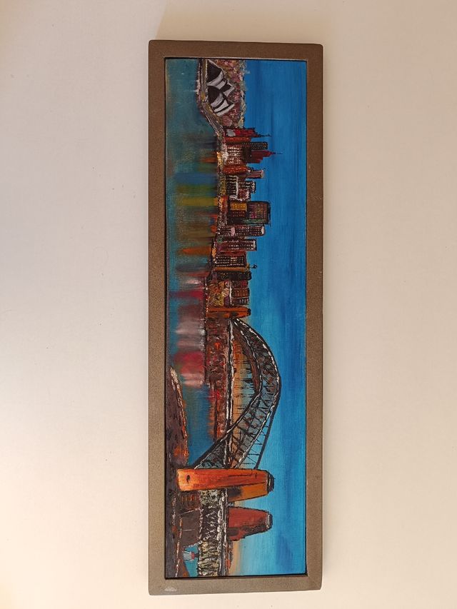 Olio su legno soggetto Sydney all' alba