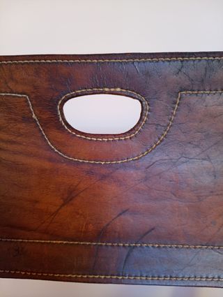 SILLON FRAILERO MADERA Y PIEL 