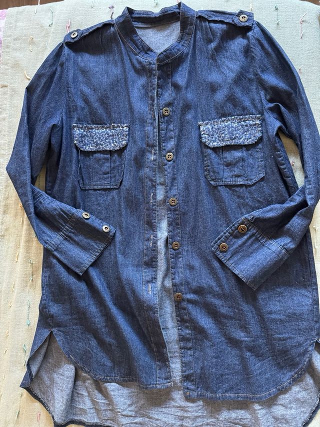 Camisa larga vaquera