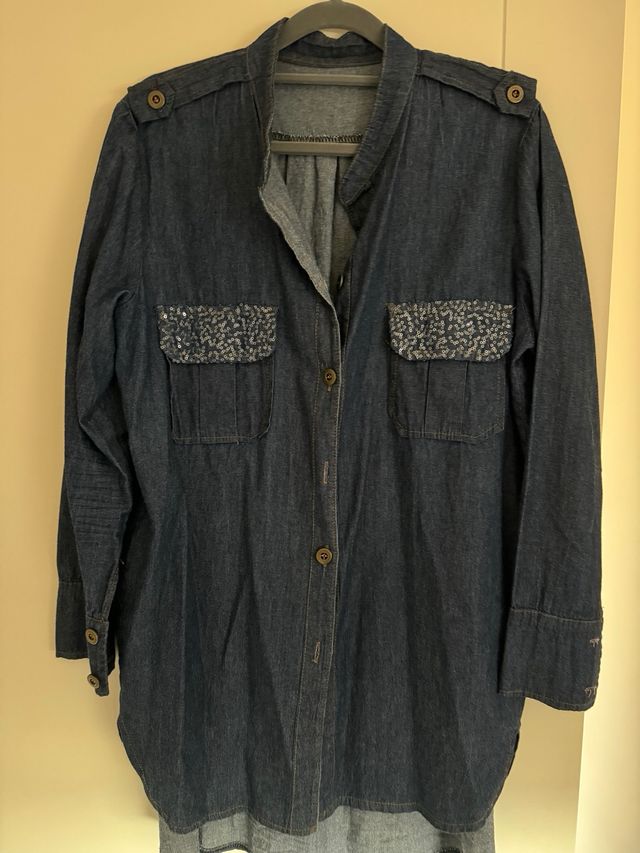 Camisa larga vaquera