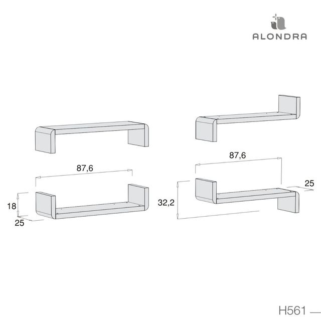 Estantería Alondra grande (88 cm.)