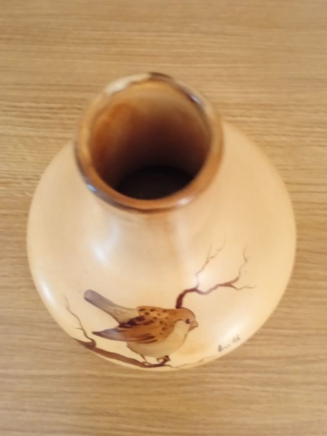 Jarrón vintage pintado a mano