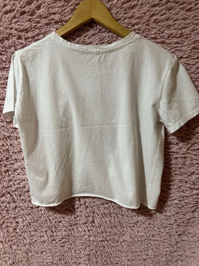 Camiseta crop top de algodon