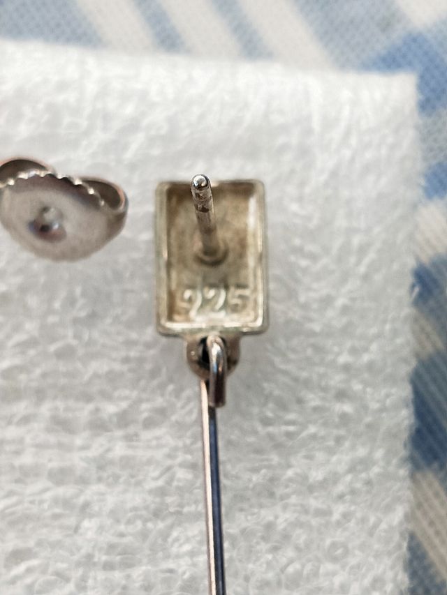 Pendiente plata y cristal