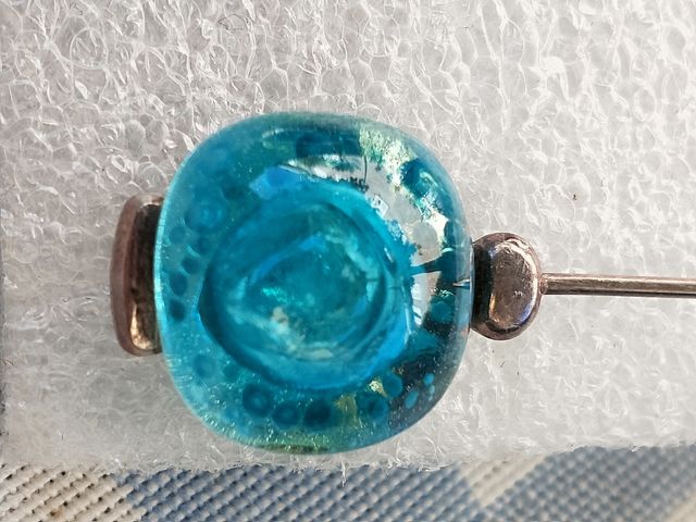 Pendiente plata y cristal