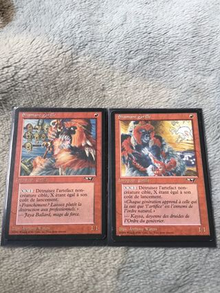 Lote 2cartas 1996shamane gorille version 1y2 magic