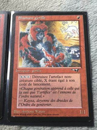 Lote 2cartas 1996shamane gorille version 1y2 magic