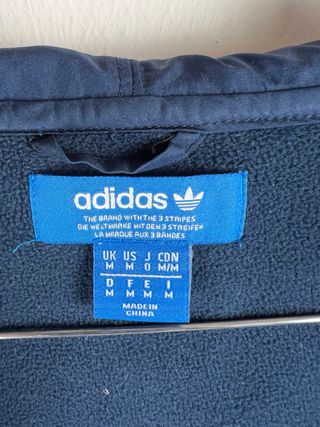 Adidas Giacca a Vento Blu Grigio M