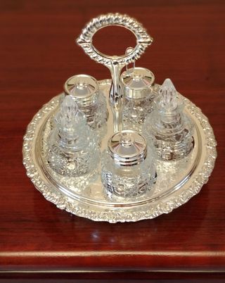 Juego de aceitera y vinagrera