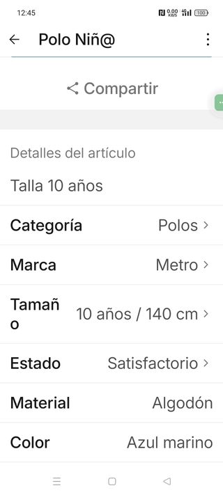 Polo niñ@ Marca Metro