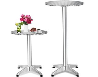 MESA ALTA BISTRÓ DE BAR DE ALUMINO ALTURA AJUSTABL