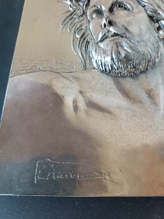 QUADRO d'autore CON BASSORILIEVO ARGENTO