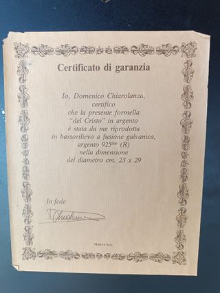 QUADRO d'autore CON BASSORILIEVO ARGENTO