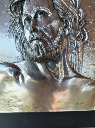 QUADRO d'autore CON BASSORILIEVO ARGENTO