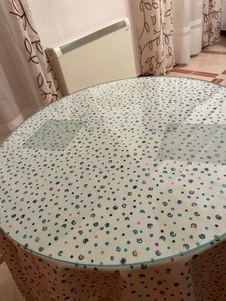 Mesa camilla con Cristal