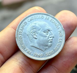 Moneda 5 Pesetas 1949 *19-50. Franco 