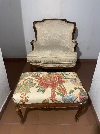 Sillon Barroco con reposapies 