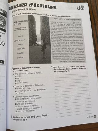 Libro de frances (cahier d’exercises) 3 ESO
