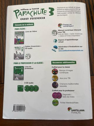 Libro de frances (cahier d’exercises) 3 ESO