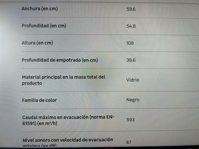 Campana decorativa extractora cocina