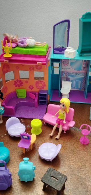 Casa Polly Pocket con muñecas