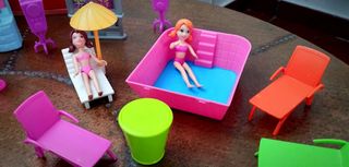 Casa Polly Pocket con muñecas