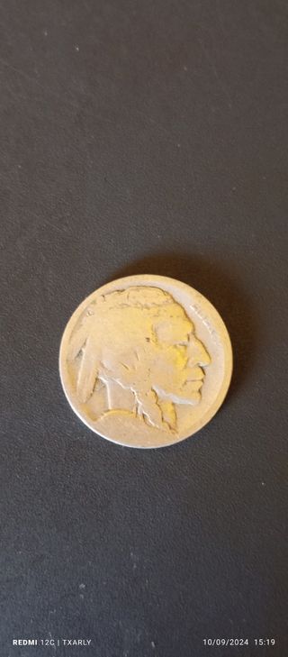 Moneda de indio nikel 25 centavos