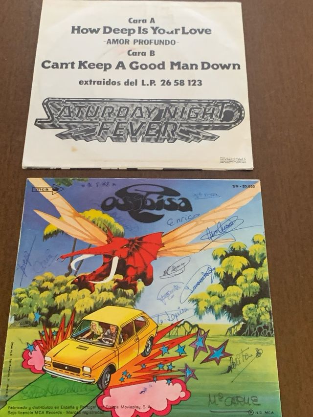 Vinilos singles Bee Gees y Osibisa