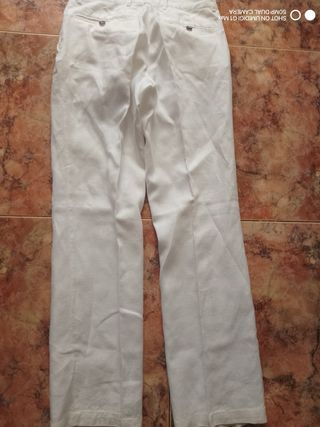 Traje blanco de lino