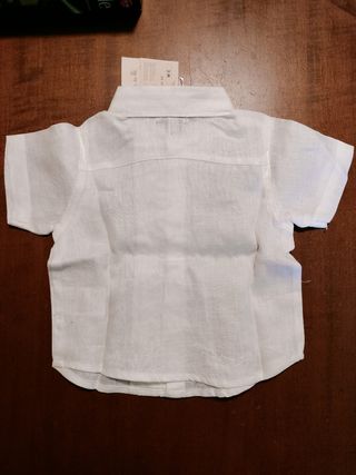 Camicia lino per bambino 3 mesi