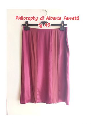 Philosophy di Alberta Ferretti gonna in seta tg 40