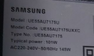 ✅Control, y botón de encend.TV Samsung UE55AU7175U