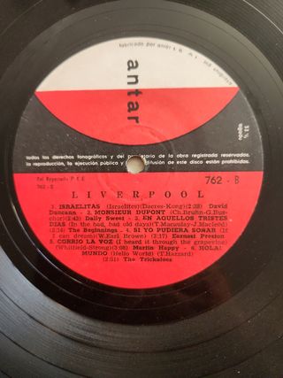 BEATLES  LIVERPOOL VINILO ORIGINAL 60s