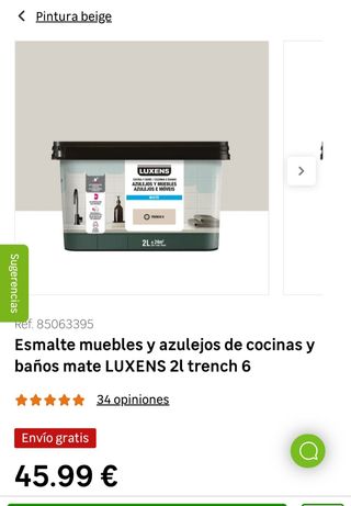 Pintura azulejos baño y/o cocina