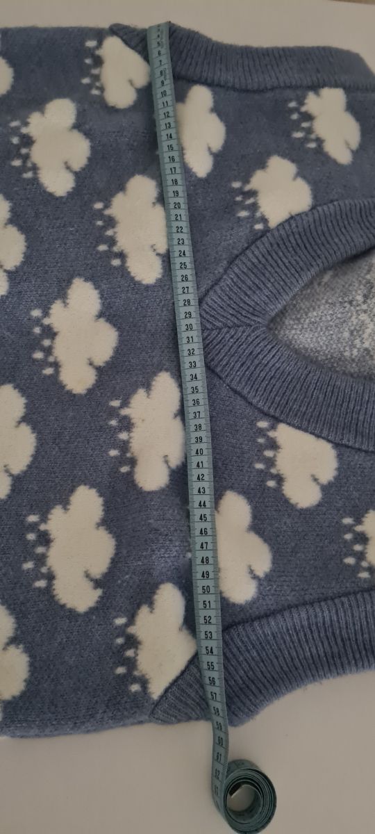 Chaleco Azul Nubes Zara